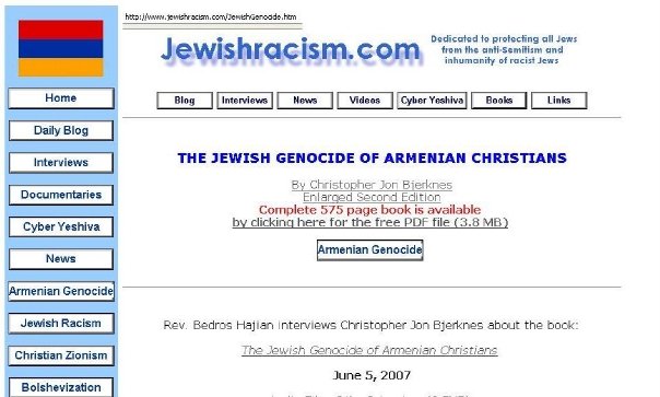 Jewish Racism site by Armenians